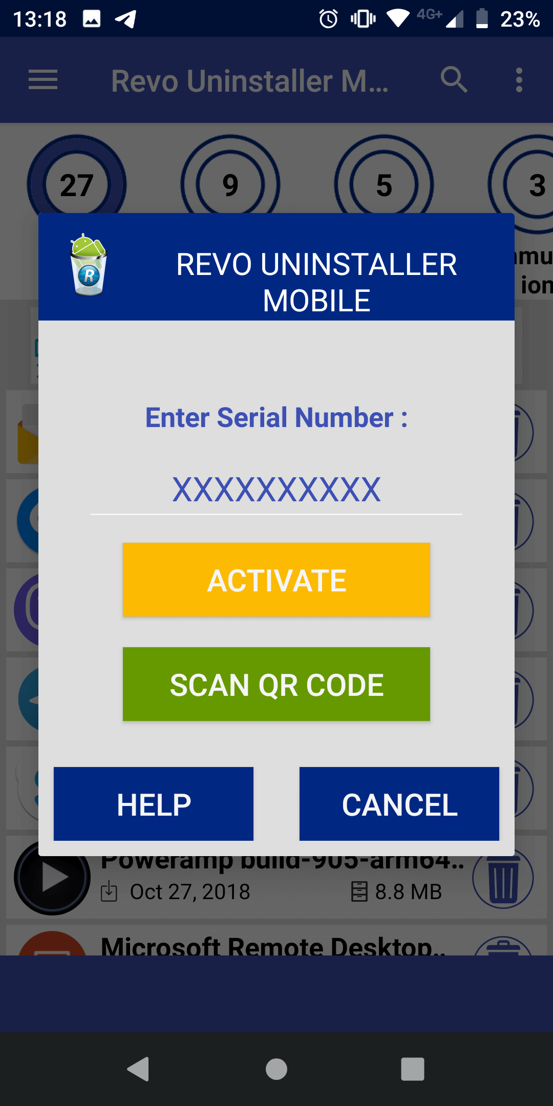 enter serial number screen