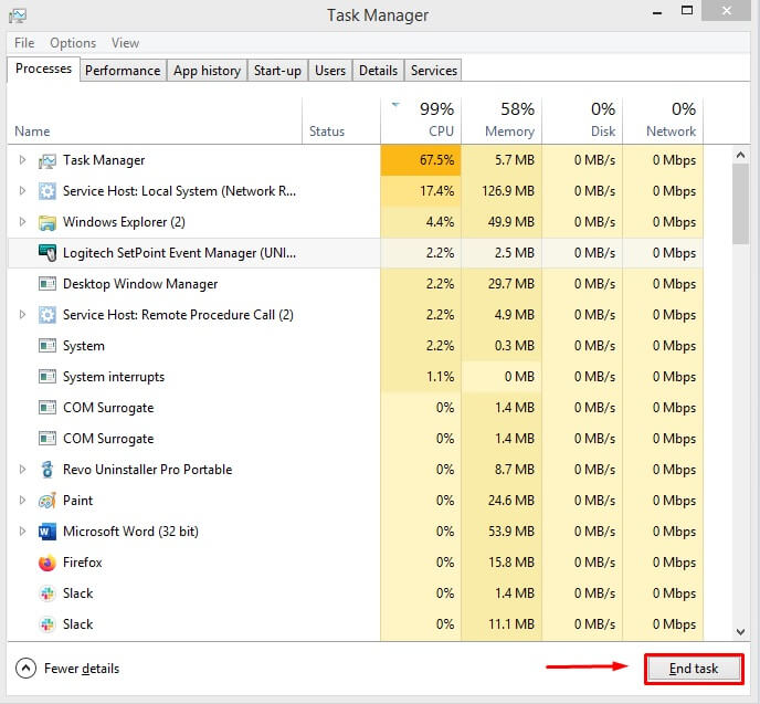 Disable background programs - Task Manager