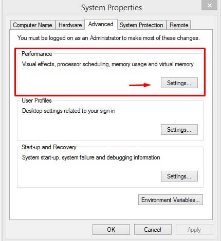 Windows Graphics and animations - Performance settings