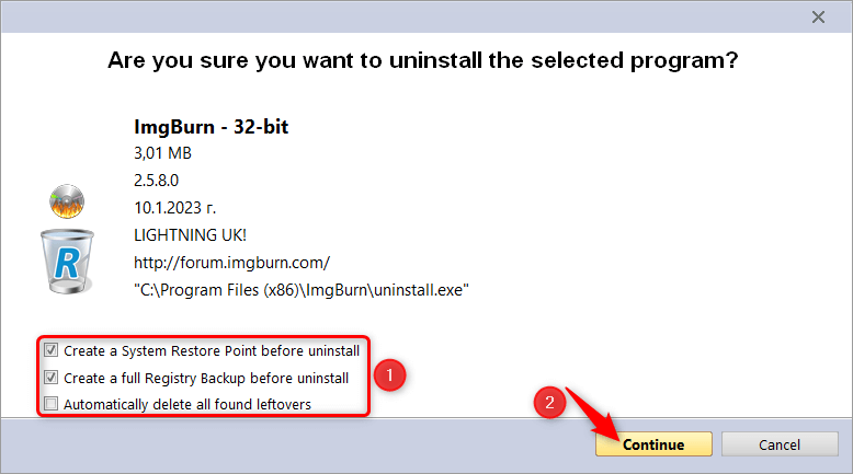 revo uninstaller portable closes after uninstall