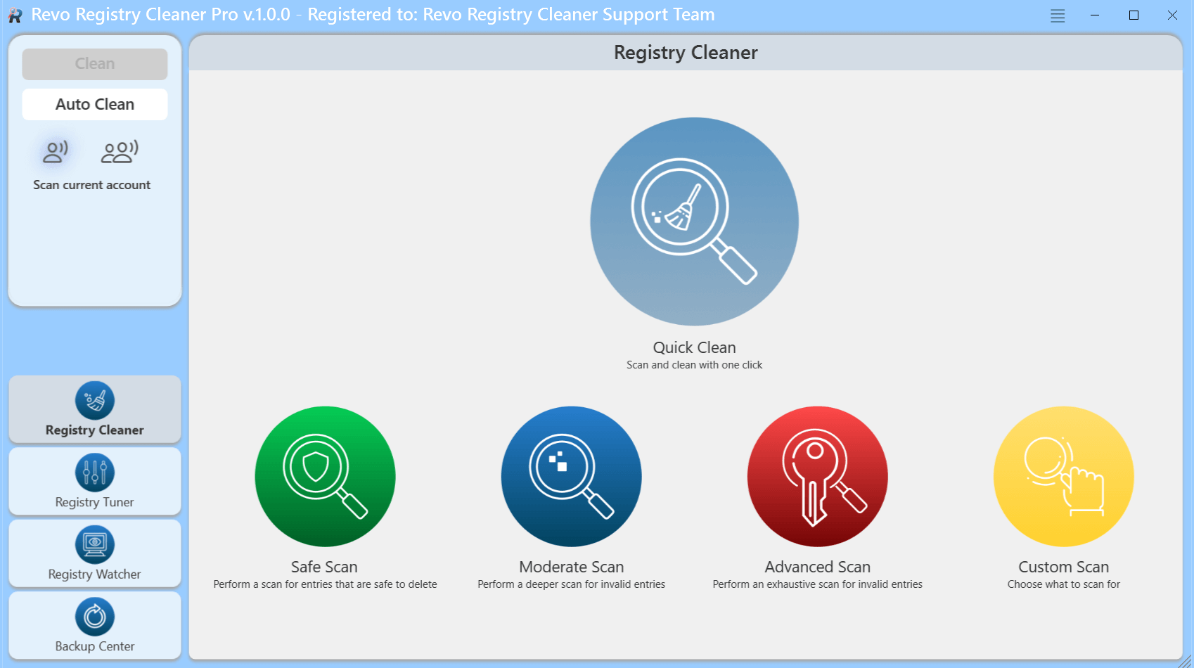 Revo Registry Cleaner Pro - Clean, tune and optimize your Registry