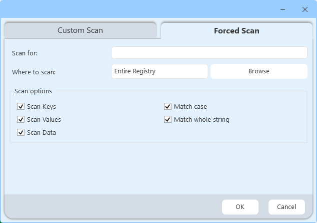 forced scan