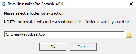 revo portable select folder